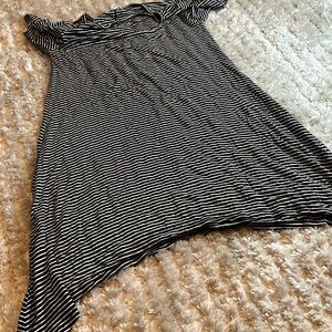 Striped High Low Side Dress